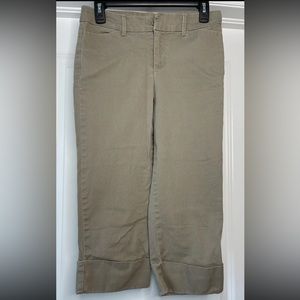 Gloria Vanderbilt Khaki Capri Pants Beige Womens Size 4P